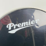 22"  Premier Front Bass Drum Head | Black Drum Skin | #5290